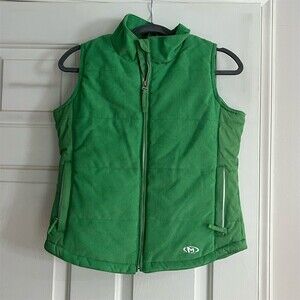 Marker Vest Womens Size 4 Green Quilted Insulated Full Zip Zip Pockets